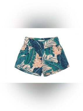 American Eagle Tropical High-Waisted Flowy Smocked Shorts